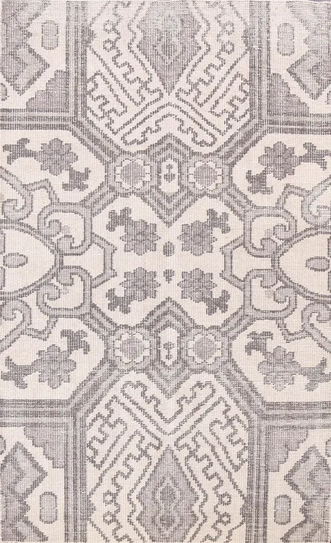Abstract Oriental Area Rug 4x6
