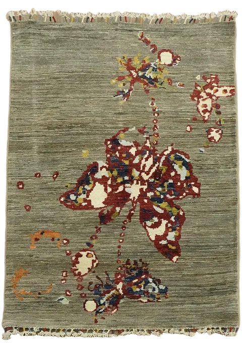 Abstract Kazak Oriental Area Rug 3x4