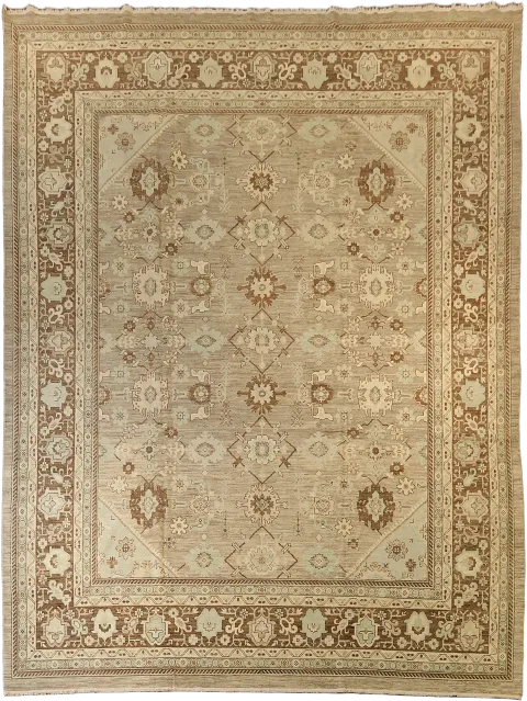 Beige and Brown Persian-Style Classic Rug Pattern with Grey undertone 13'x17'