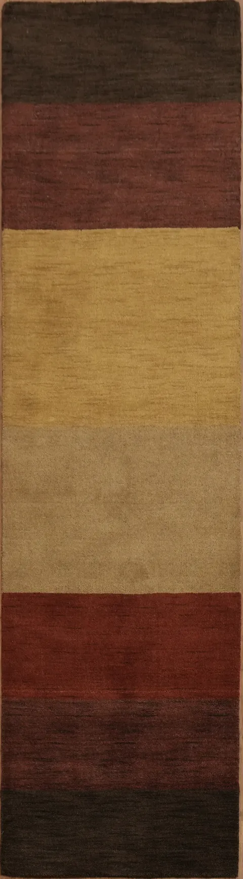 Colorful Stripe Design Gabbeh Runner Rug for a Stylish Entryway 3'x10'