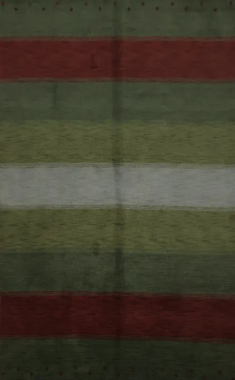 Luxurious Striped Gabbeh Area Rug 7x10 with Rich Earthy Color Palette