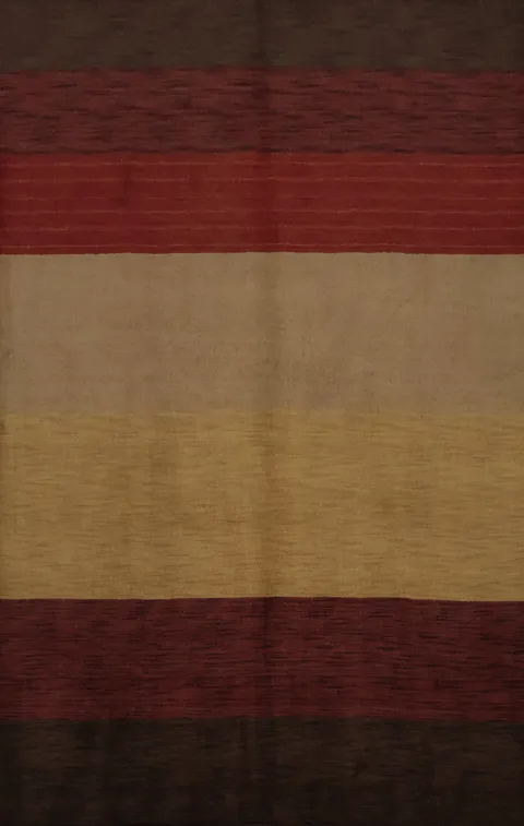 Earthy Tones Gabbeh Area Rug 6x10 for Warm and Cozy Interiors