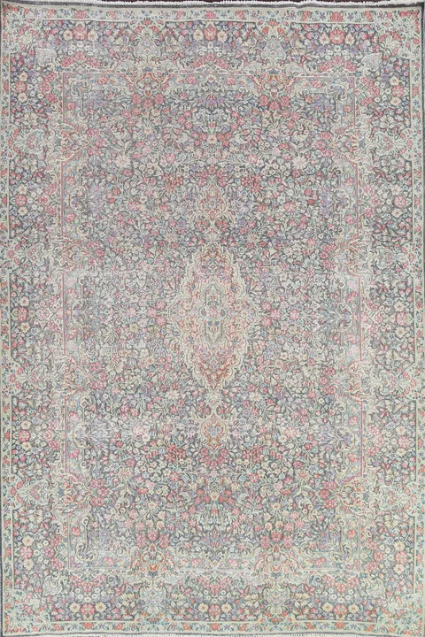 Muted Kerman Persian Area Rug 8x11