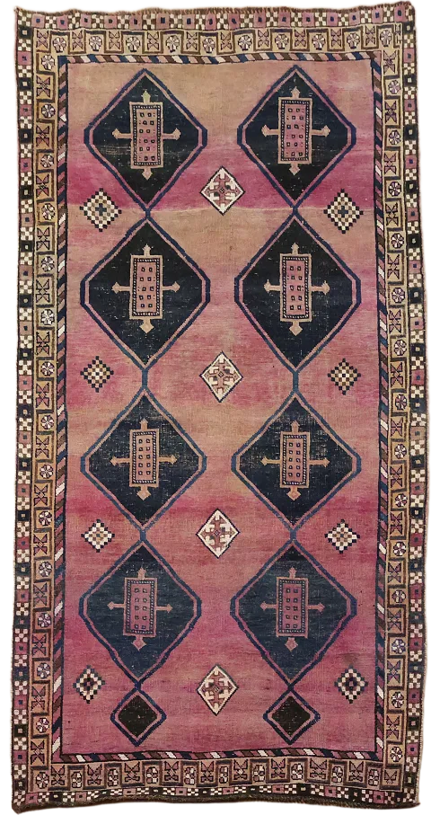 Vintage Shiraz Persian Wool Rug 4x8