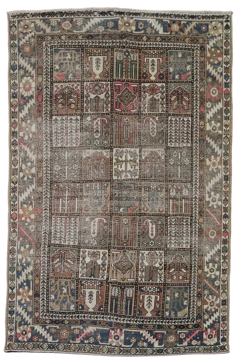 Handmade Bakhtiari Persian Area Rug 6x10