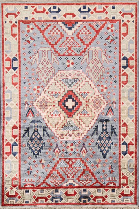 Vegetable Dye Heriz Serapi Wool Accent Rug 4x6