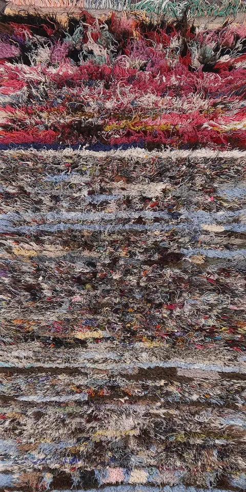 Abstract Moroccan Wool Rug 3x6