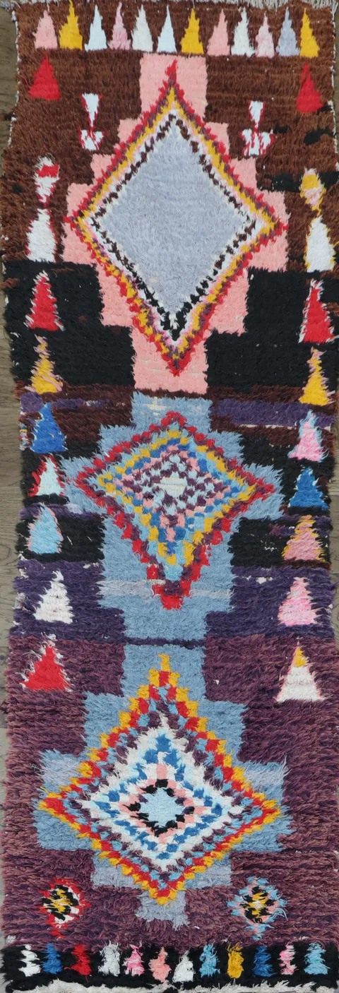 Vintage Moroccan Runner Rug 2x7