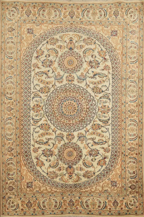 Vegetable Dye Kashmar Persian Area Rug 6x10