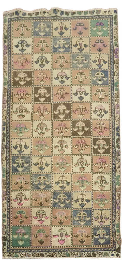 Handmade Bakhtiari Persian Area Rug 4x8