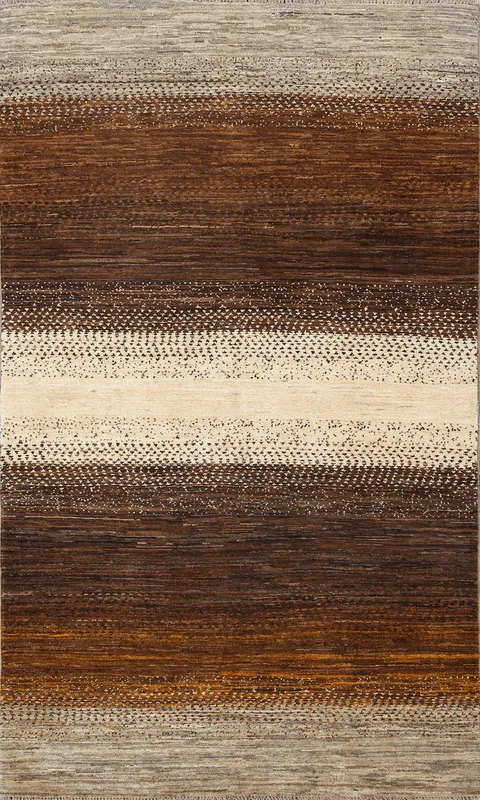 Vegetable Dye Gabbeh Handmade Area Rug 4x6