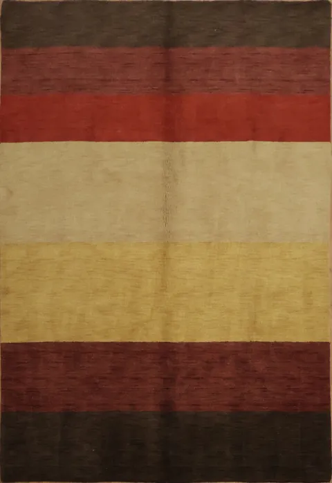 Striped Gabbeh Oriental Area Rug 7x10