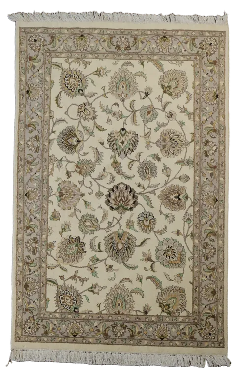Vegetable Dye Handmade Tabriz Wool Rug 4x6