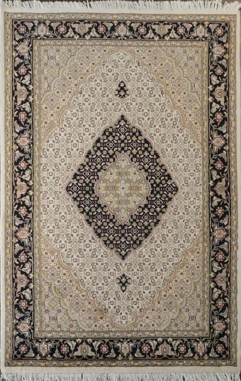 Vegetable Dye Tabriz Mahi Wool Rug 4x6