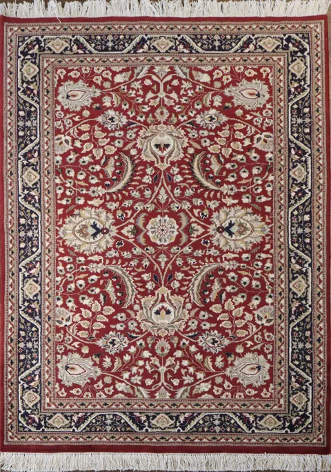 Vegetable Dye Aubusson Hand-Knotted Wool Rug 4x6