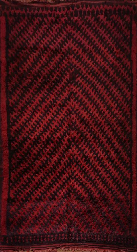 Traditional Handcrafted Geometric Moroccan Area Rug 7x11