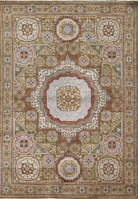 Vegetable Dye Khotan Handmade Area Rug 5x7