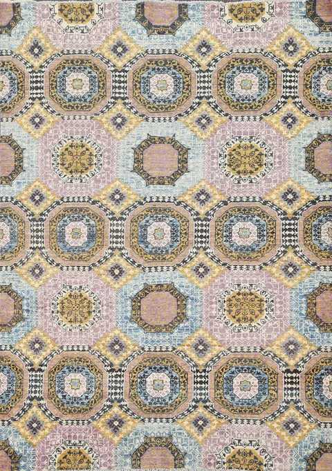 Vegetable Dye Khotan Oriental Area Rug 5x7