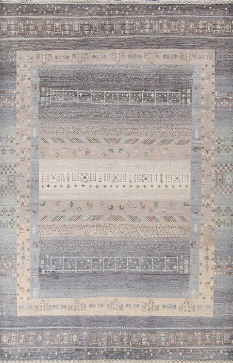 Vegetable Dye Gabbeh Kashkoli Area Rug 7x10