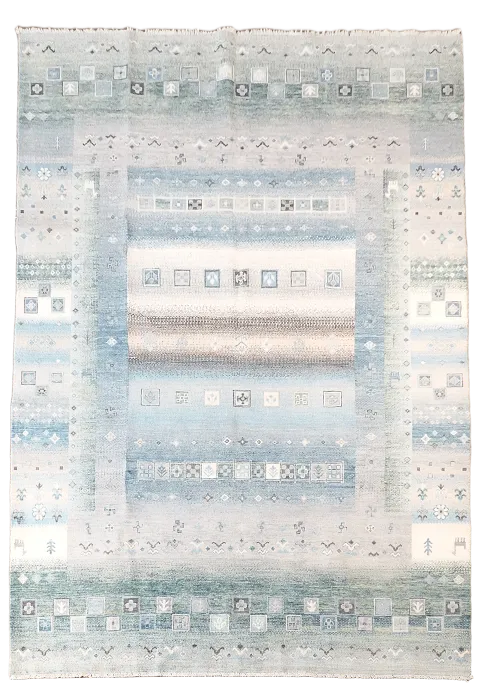 Vegetable Dye Gabbeh Kashkoli Wool Area Rug 7x10