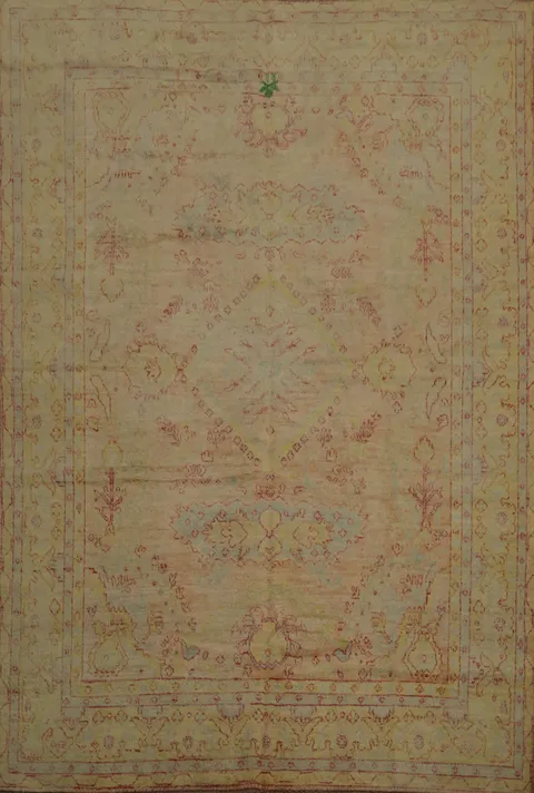 Vegetable Dye Oushak Area Rug 8x10 Rich Soft Color Palette
