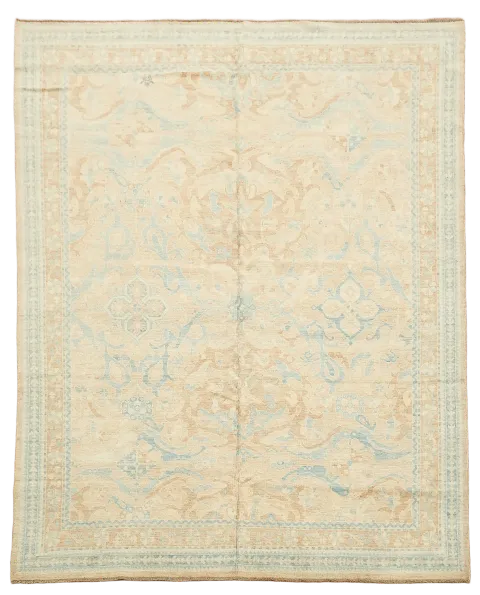 Vegetable Dye Muted Oushak Turkish Area Rug 8x10