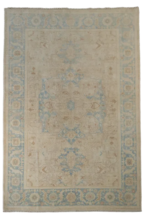 Vegetable Dye Muted Heriz Serapi Area Rug 6x9