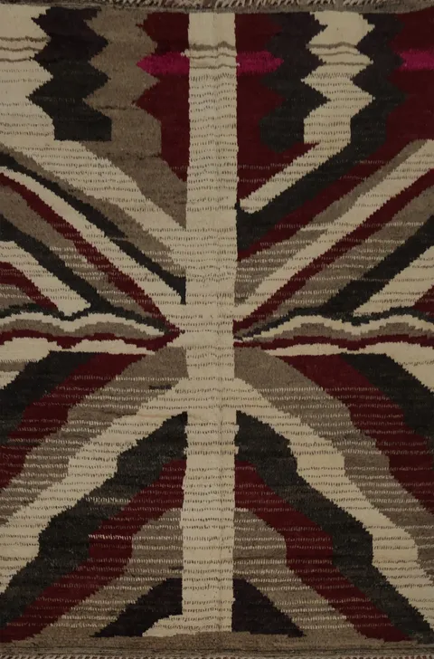 Stylish Blend Moroccan Wool Area Rug 8x11 with Shapes and Warm Hues