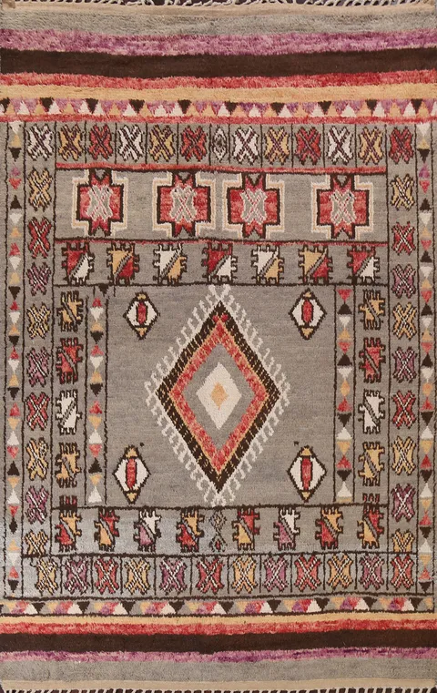 Tribal Moroccan Oriental Area Rug 8x11