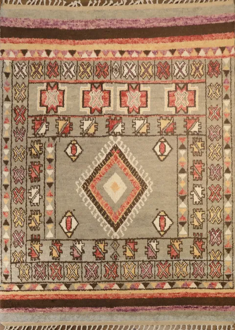 Tribal Moroccan Oriental Area Rug 8x11