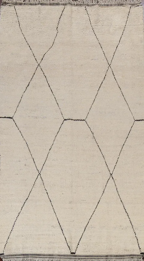 Trellis Moroccan Handmade Area Rug 6x10