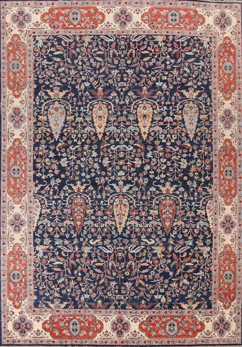Vegetable Dye Ziegler Wool Area Rug 9x12