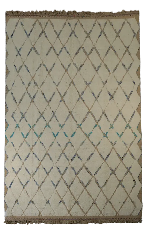 Trellis Moroccan Modern Wool Area Rug 9x13