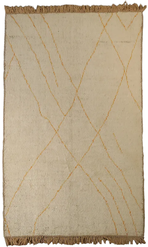 Handmade Moroccan Wool Area Rug 5x8