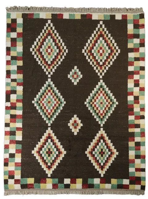 Geometric Moroccan Wool Area Rug 8x10