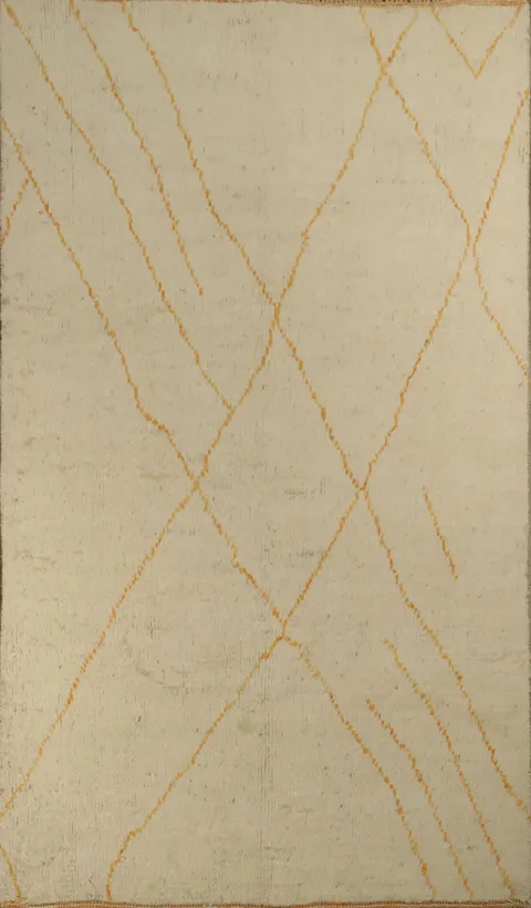 Wool Moroccan Oriental Modern Area Rug 5x8