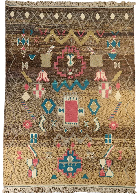 Tribal Moroccan Wool Area Rug 8x11