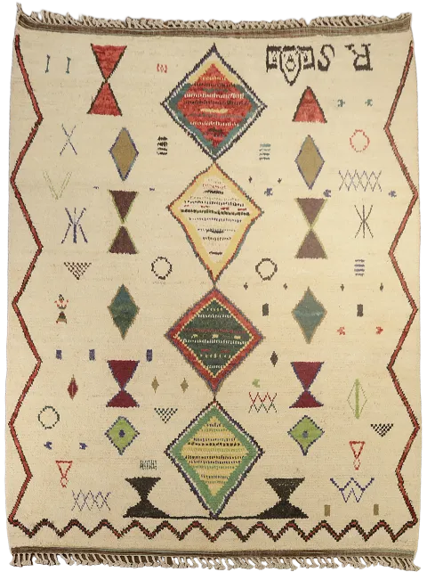 Tribal Moroccan Wool Area Rug 8x11