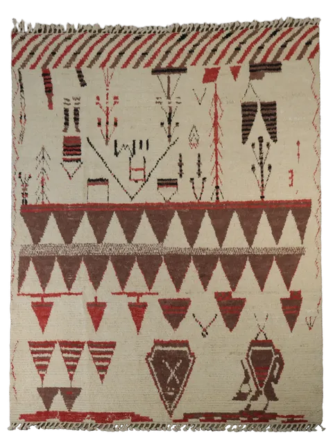 Modern Moroccan Handmade Wool Area Rug 8x10