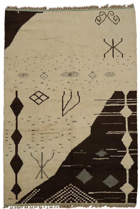 Organic Moroccan Handmade Large Rug 10x15 with Tribal Design