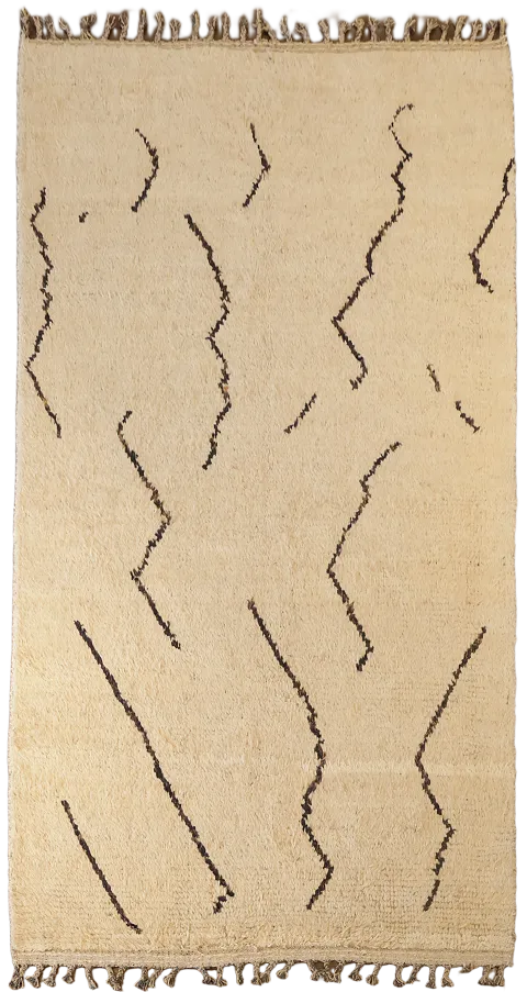 Handmade Moroccan Wool Area Rug 5x9