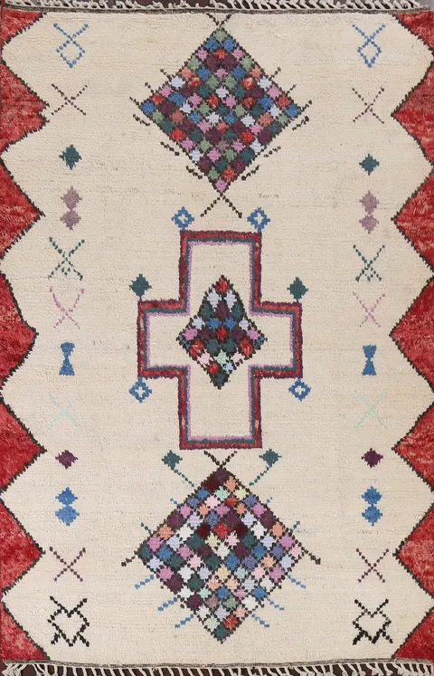 Tribal Moroccan Handmade Area Rug 6x9