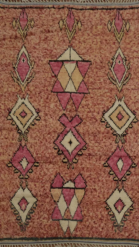 Geometric Moroccan Wool Area Rug 6x10