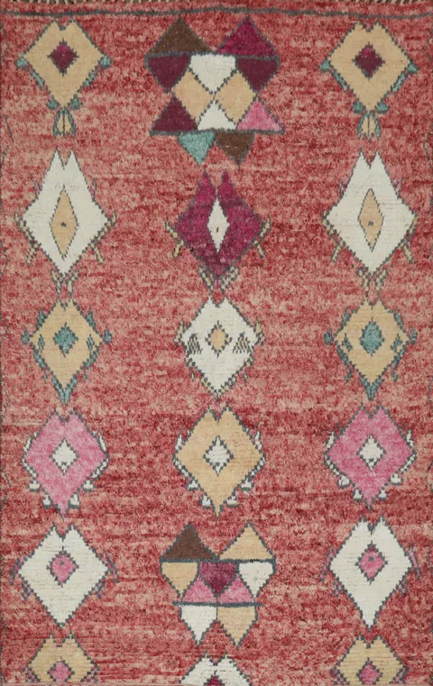 Warm Multicolor Vintage Patterned Rug For Classic Style 6x9 ft