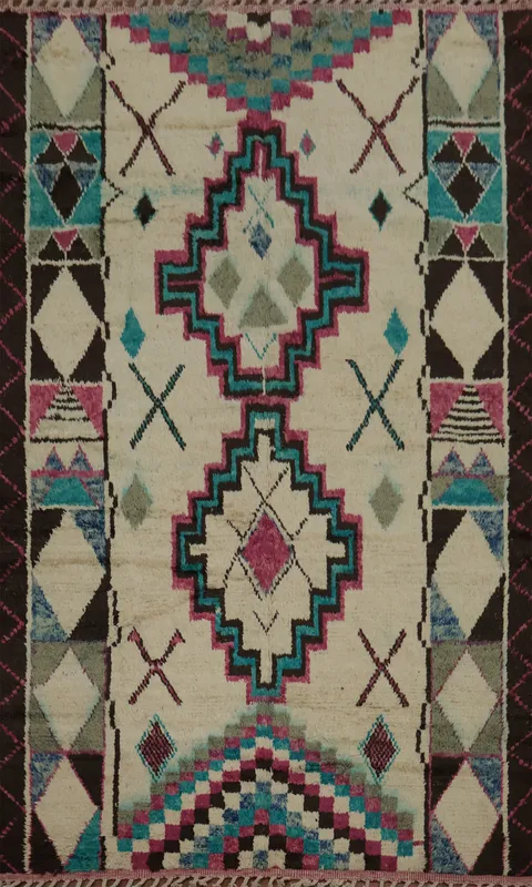 Tribal Moroccan Handmade Area Rug 7x11
