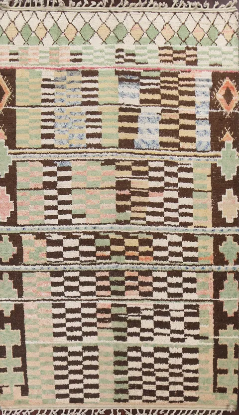 Wool Moroccan Handmade Area Rug 7x11
