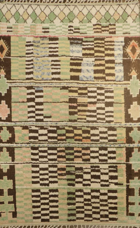 Wool Moroccan Handmade Area Rug 7x11