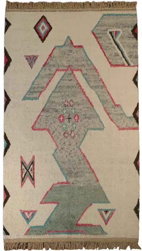 Tribal Moroccan Wool Area Rug 6x10
