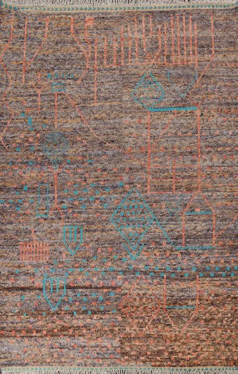Abstract Moroccan Handmade Area Rug 8x10