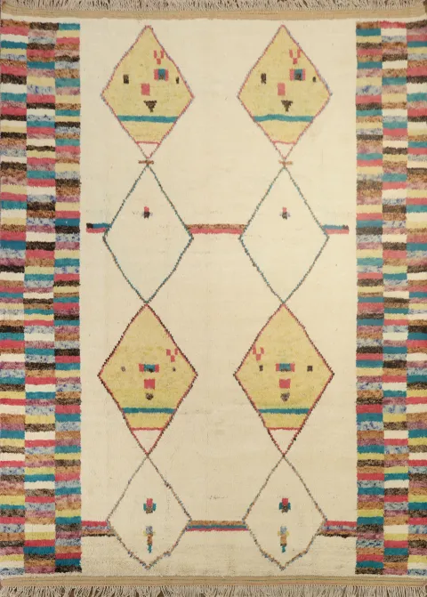 Tribal Moroccan Wool Area Rug 8x11